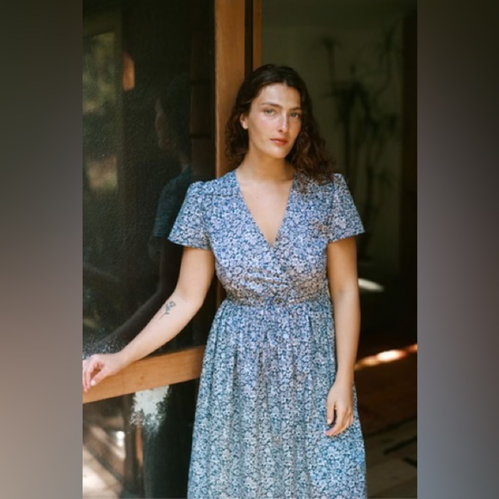 NWT Christy Dawn The Simple Dawn Dress in Daisy Navy